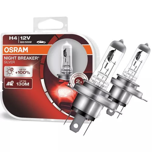 Крушки Osram Night Breaker Silver H4 12V 60/55W P43t Комплект 2 бр.